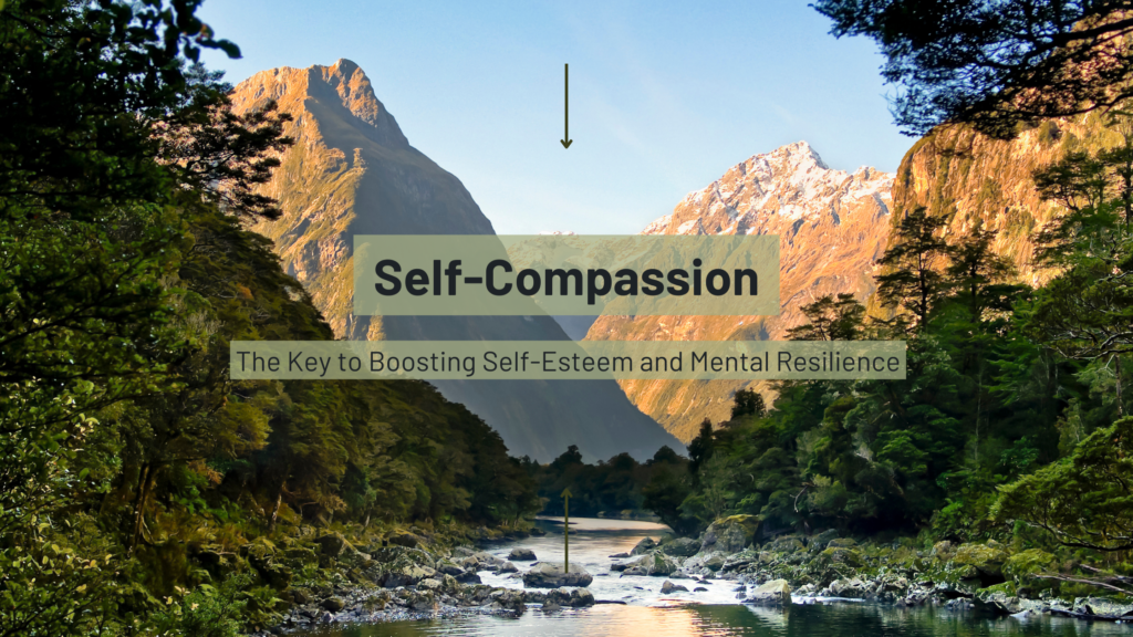 Self-Compassion Blog Banner with Mountains near Visalia